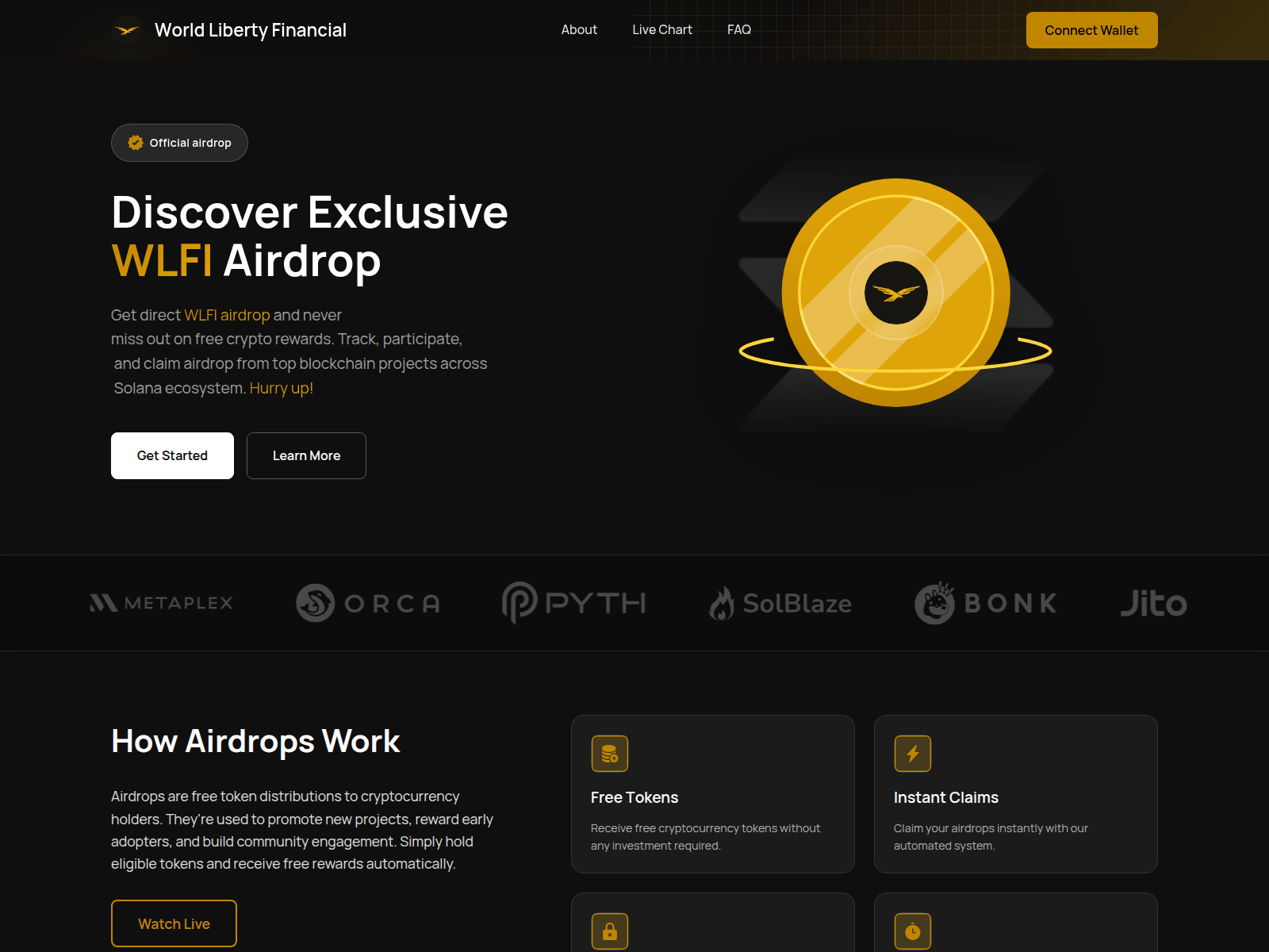 Screenshot of wlfldrop.sol-community.cc