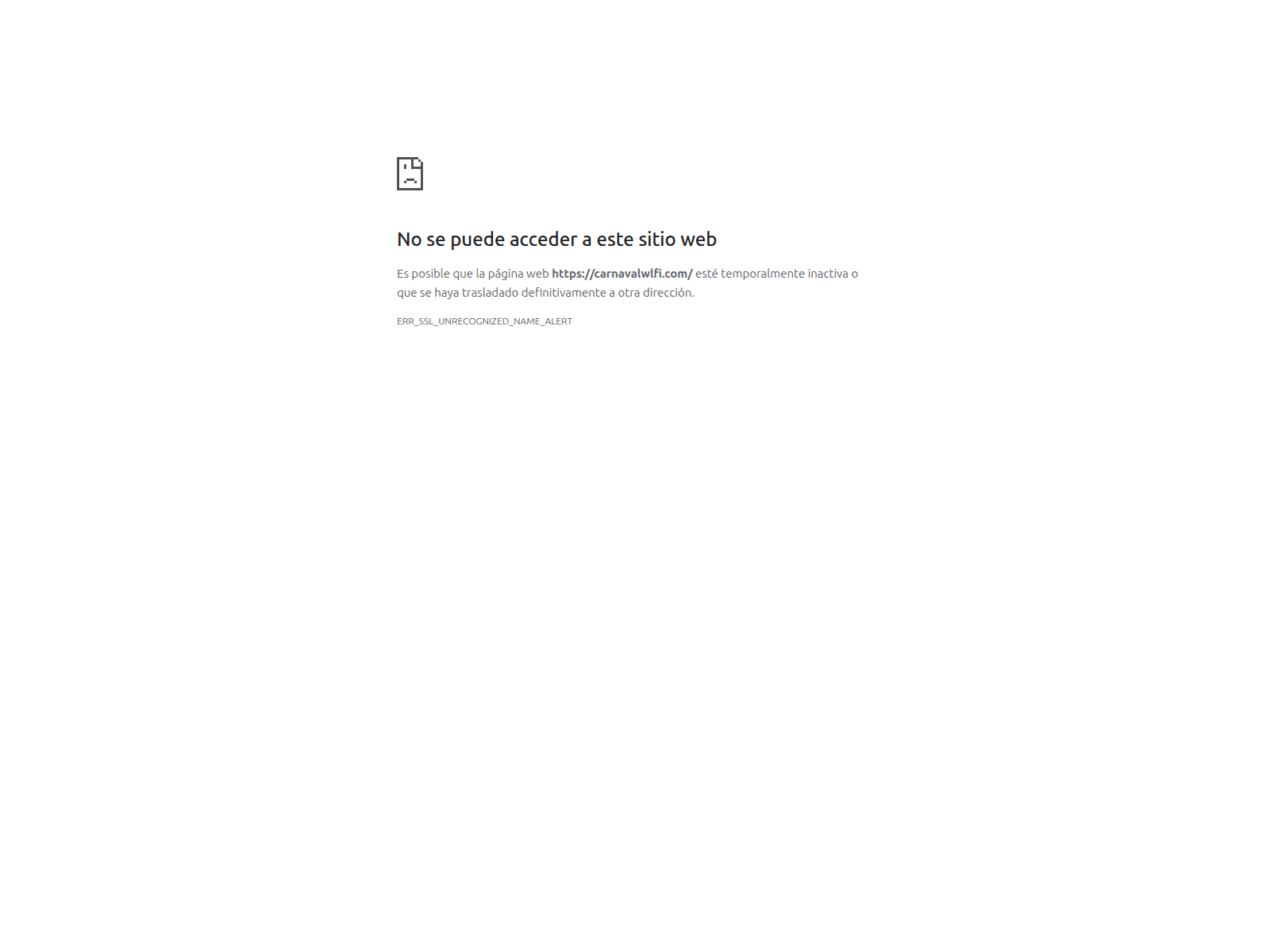 Screenshot of carnavalwlfi.com