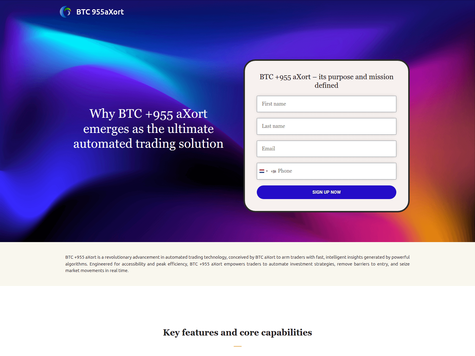 Screenshot of btc-955axort.com