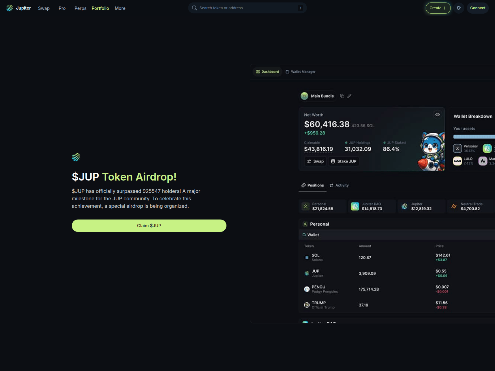 Screenshot of claims-jup.com