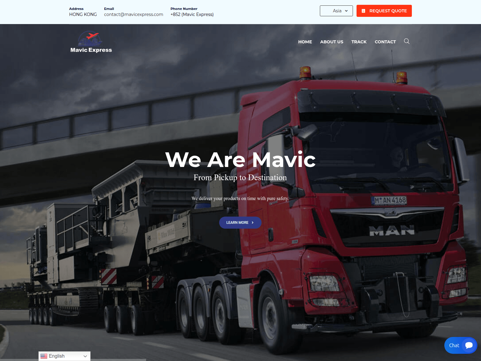 Screenshot of mavicexpress.com