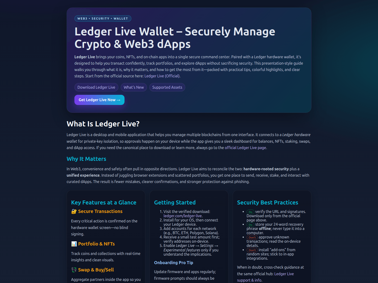 Screenshot of ledger-dapp-s.pages.dev
