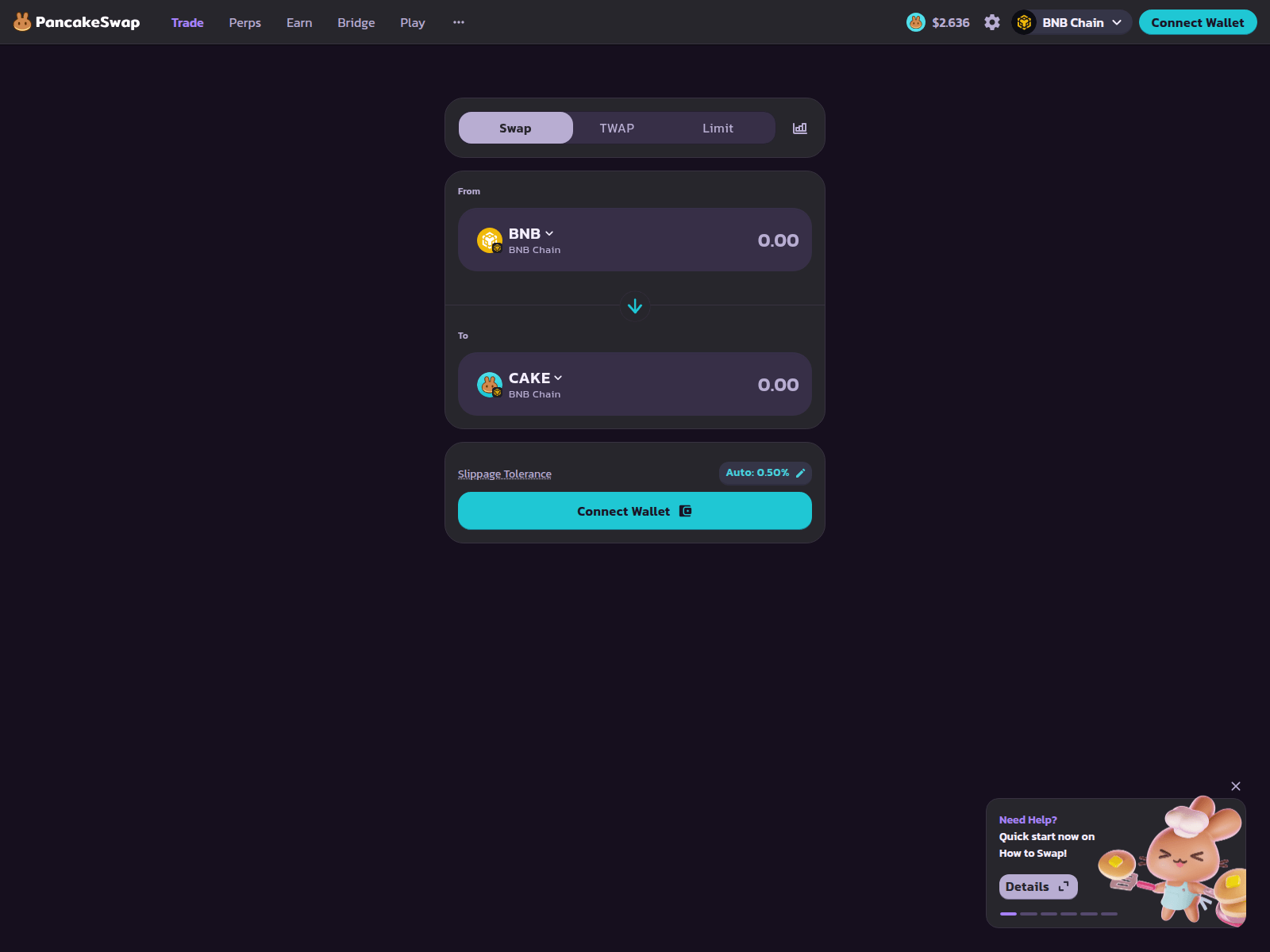 Screenshot of pancakeswap.gho-v4.com