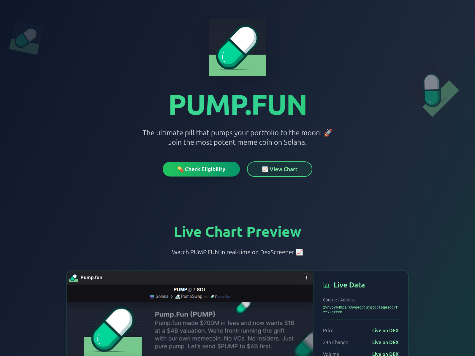 Screenshot of pumpfun.money