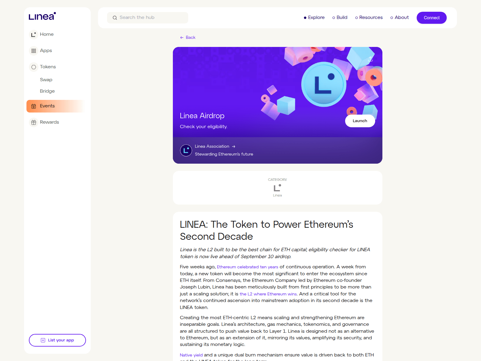 Screenshot of lineahubr-allocation.xyz