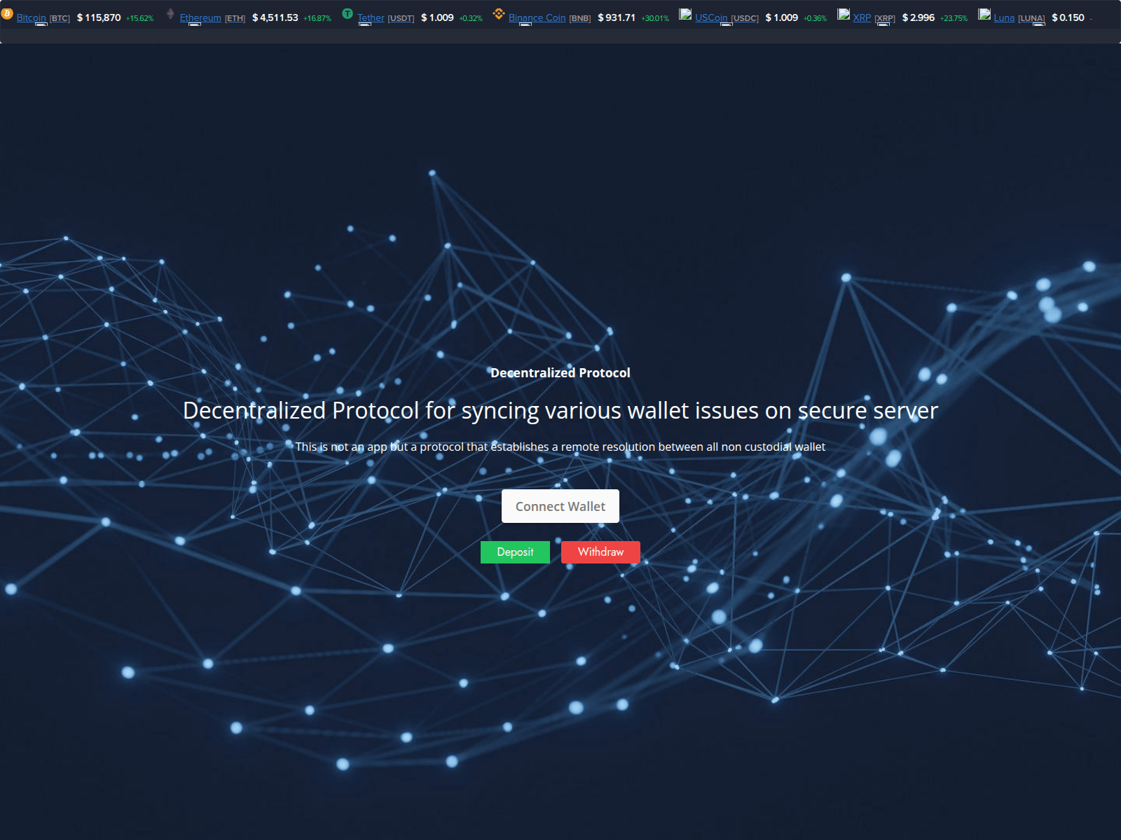 Screenshot of devdefidash.xyz