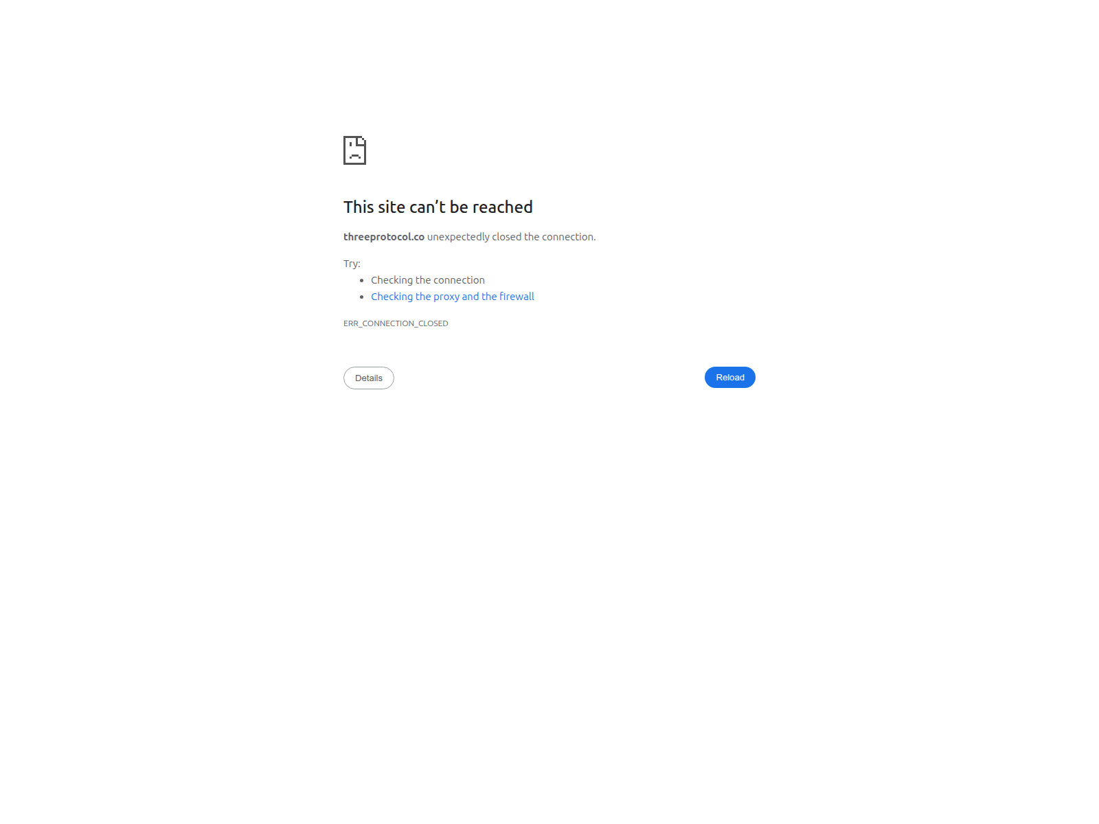 Screenshot of threeprotocol.co