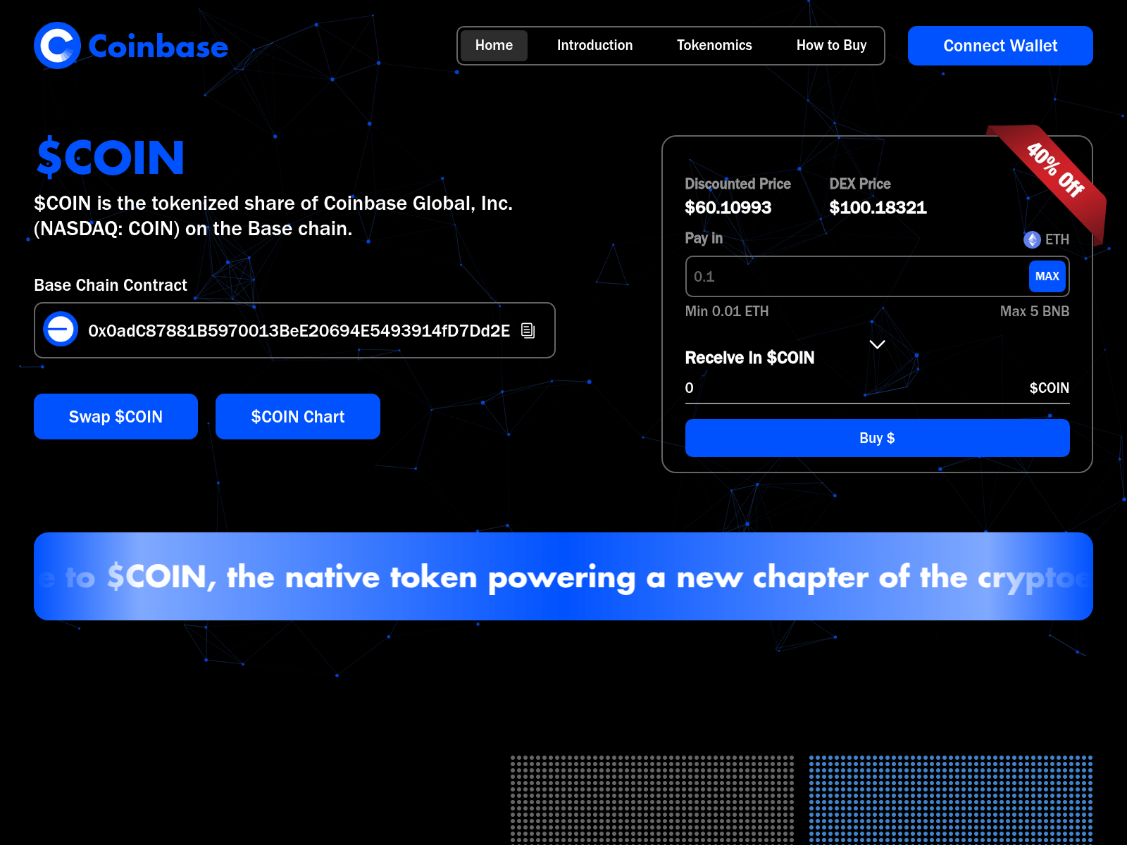 Screenshot of coinbases.one