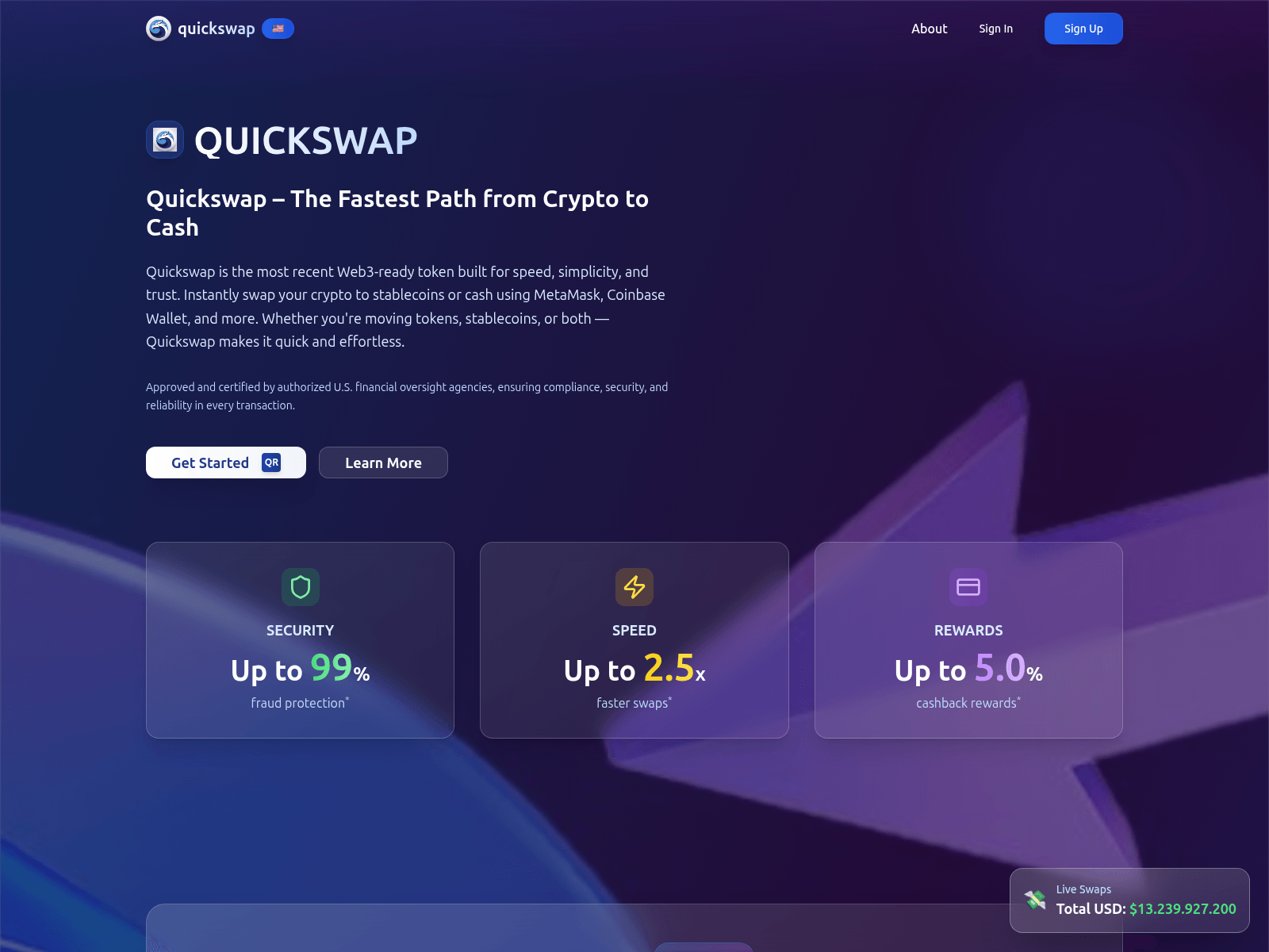 Screenshot of quickswap.site