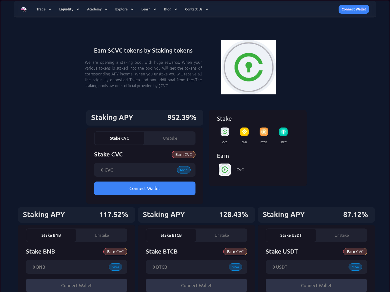 Screenshot of cvc.sushiswap.onl
