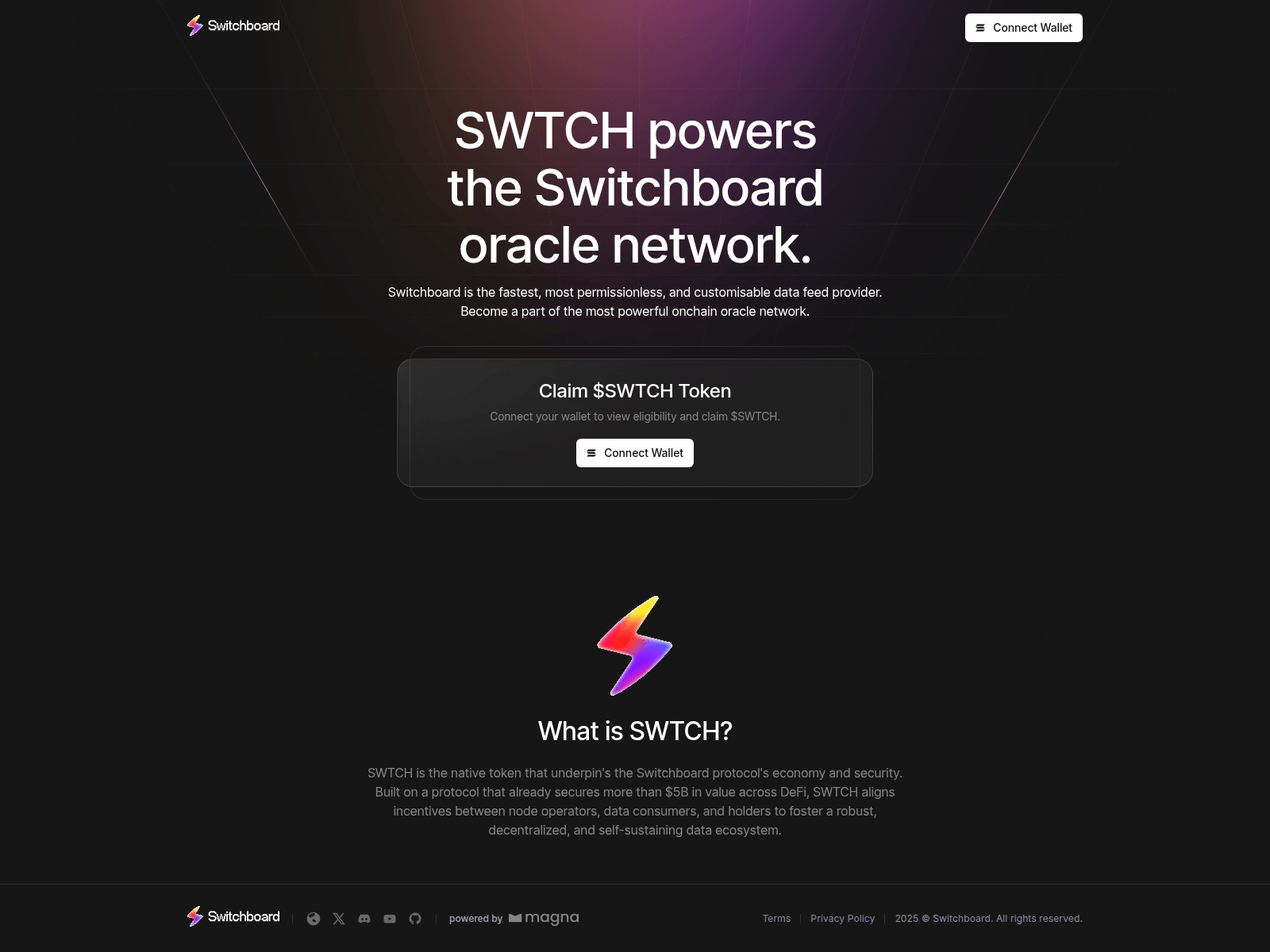 Screenshot of claim.switchboard.foundation