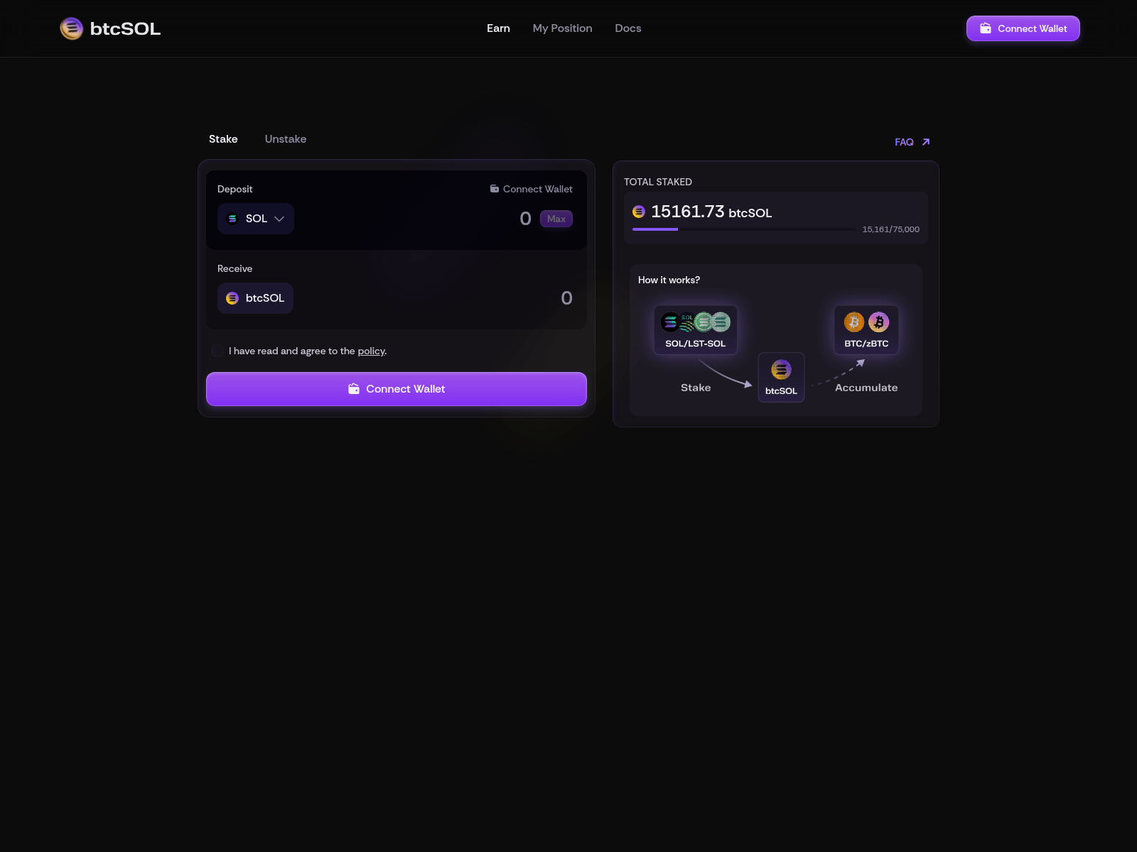 Screenshot of btcsoll.life