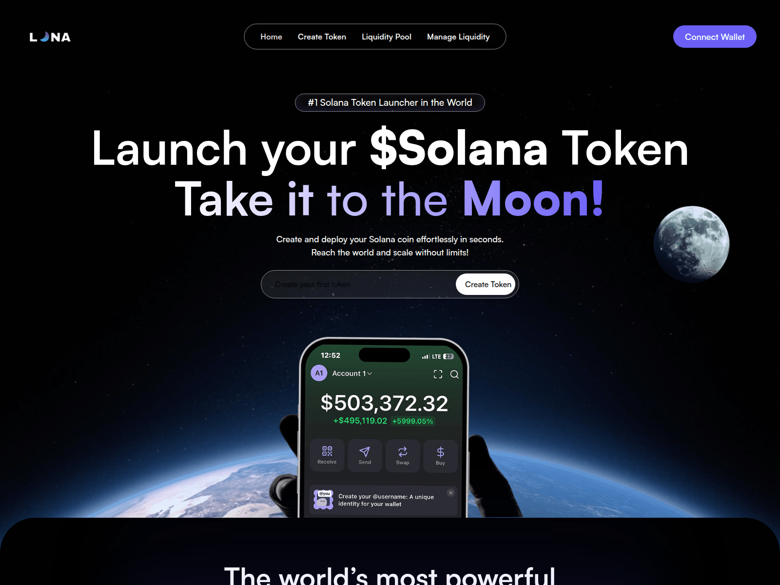 Screenshot of luna-sollaunch.com