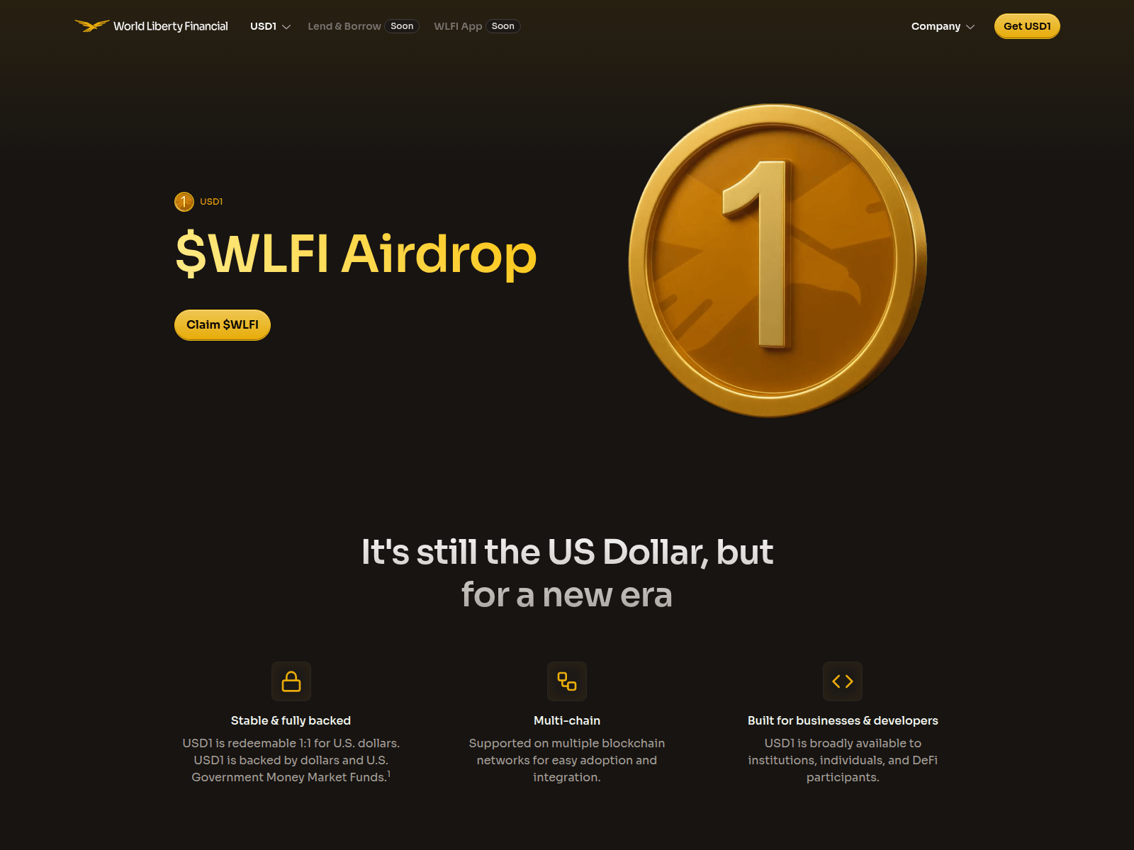 Screenshot of claim.worldslibertyfi.com