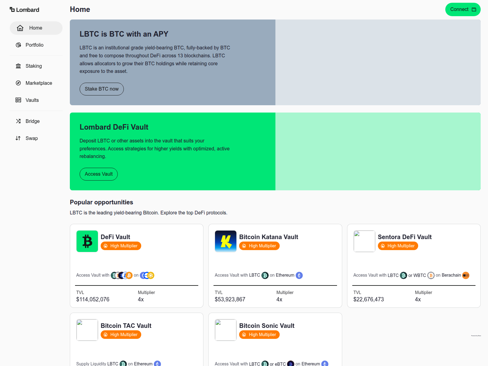 Screenshot of lombarad.finance