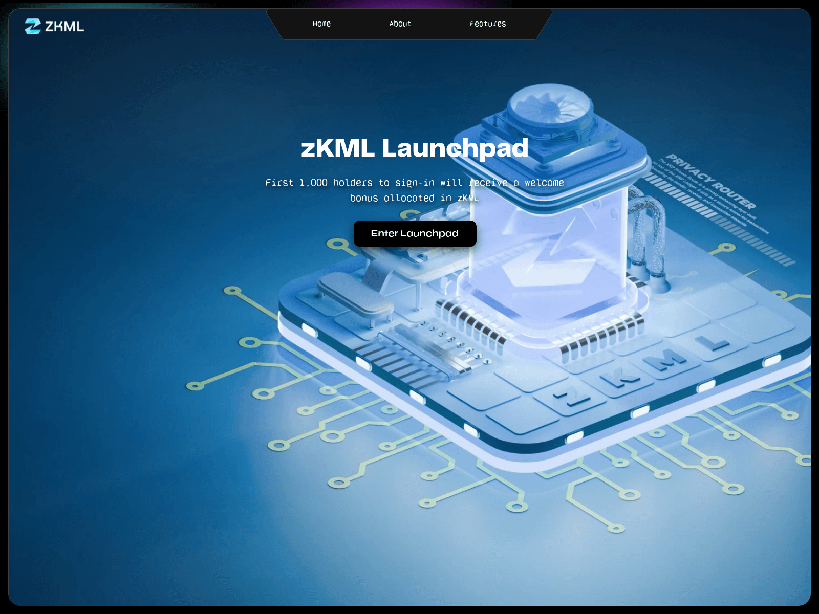 Screenshot of zkml-launchpad.com