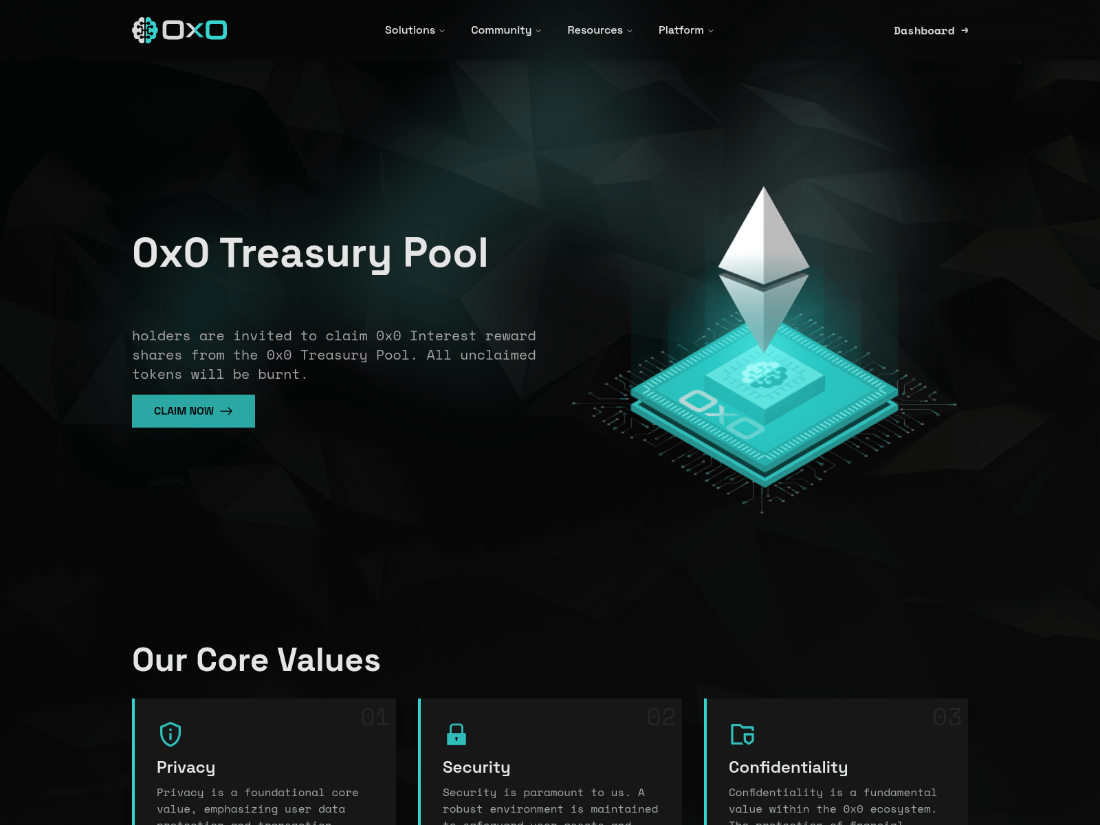 Screenshot of 0x0.claims