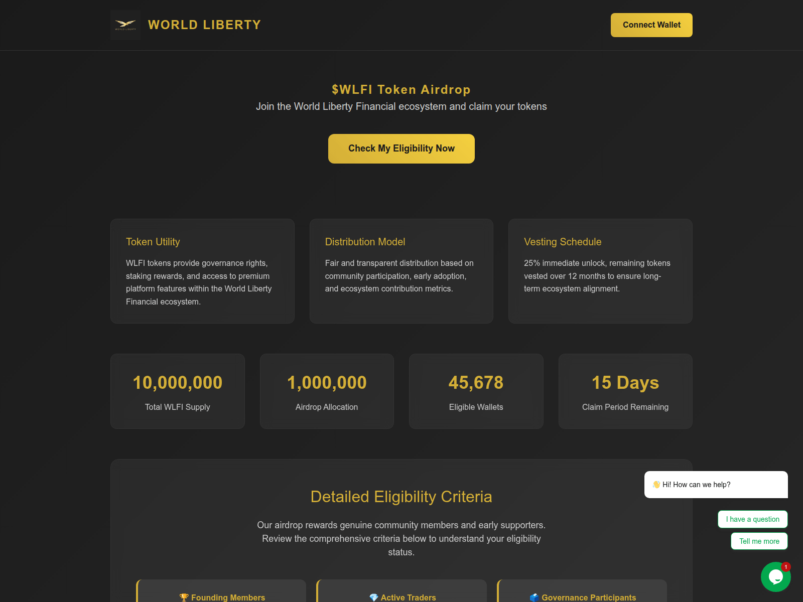 Screenshot of app.worldlibertyfinanclal.xyz