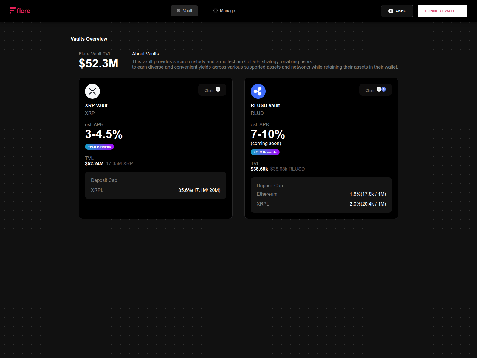 Screenshot of www.xrpvault.network