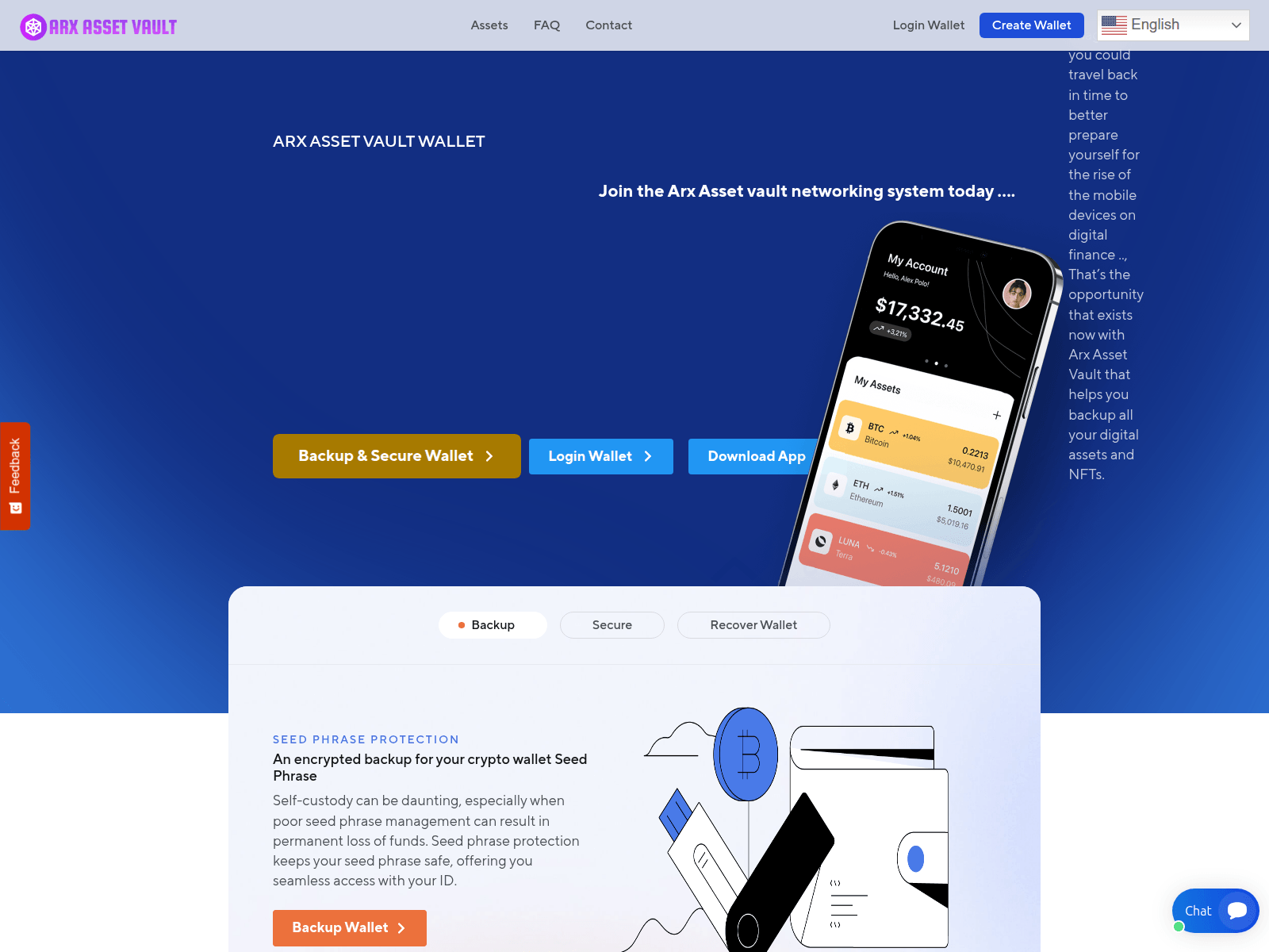 Screenshot of arxassetvault.online
