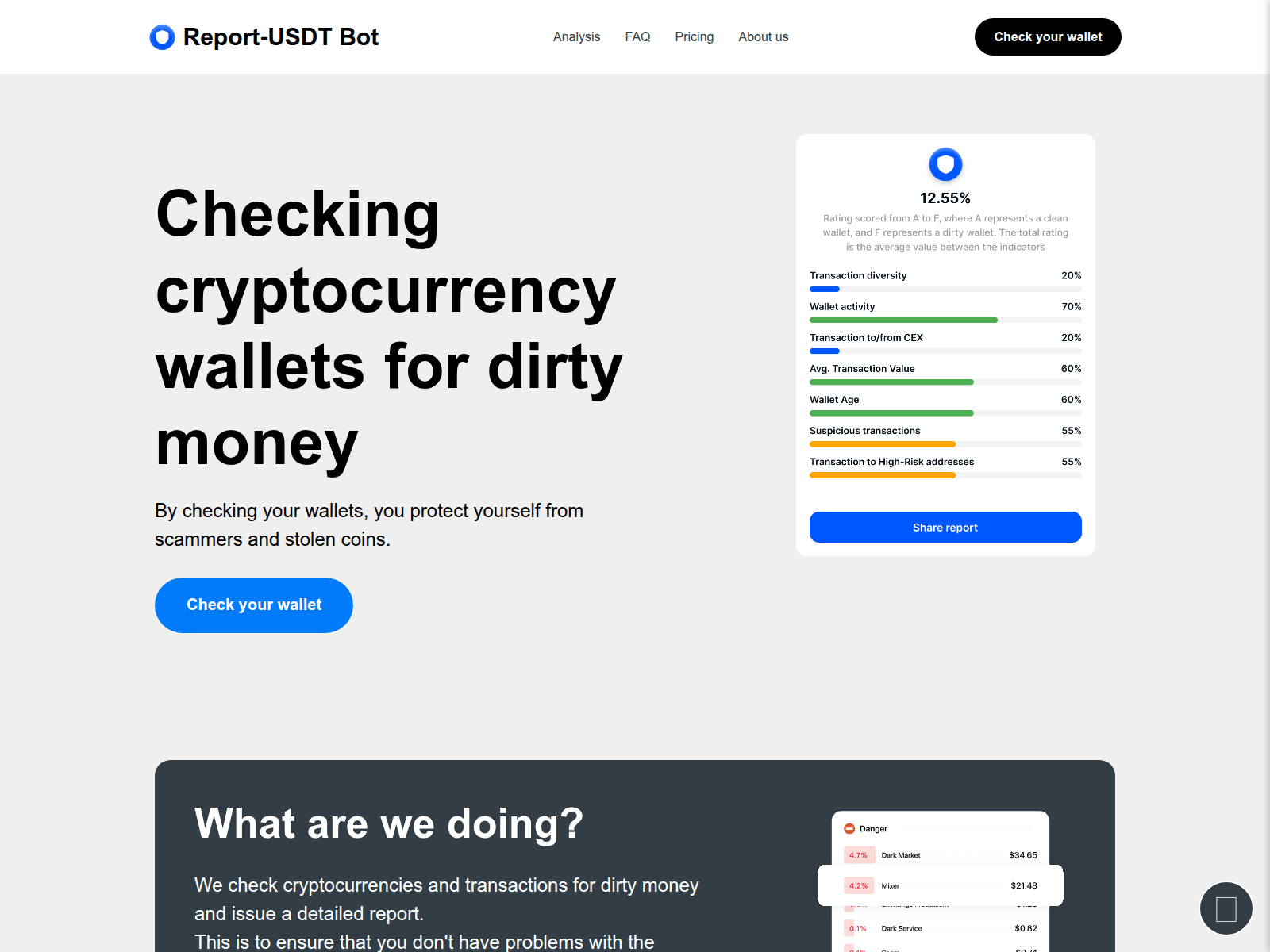Screenshot of walletcheck.digital