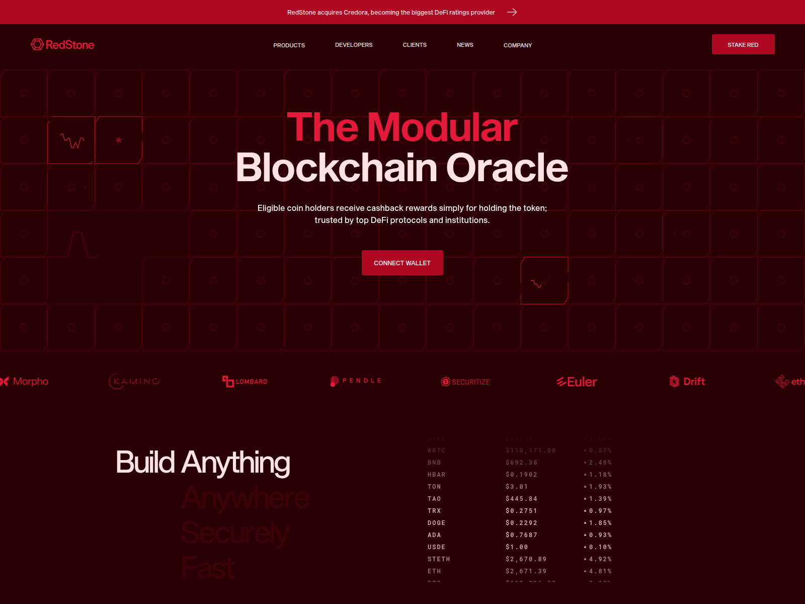 Screenshot of redstone-reward.network