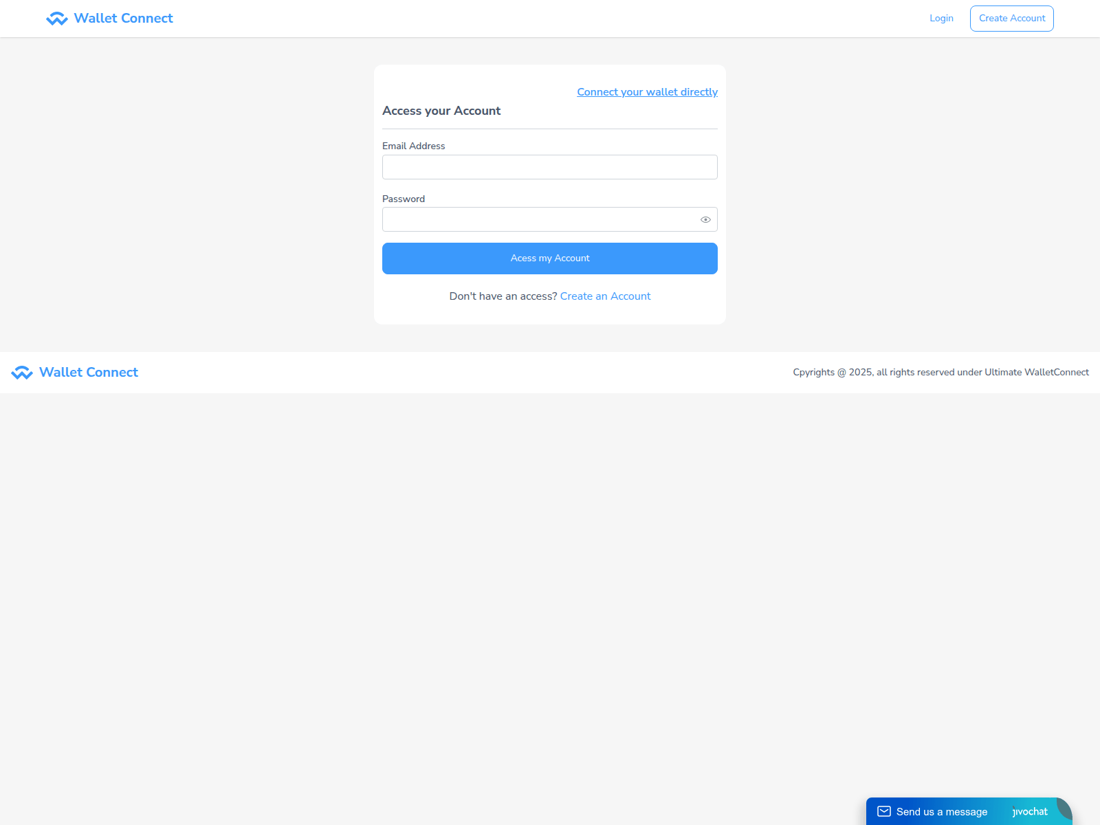 Screenshot of wallettconect.com