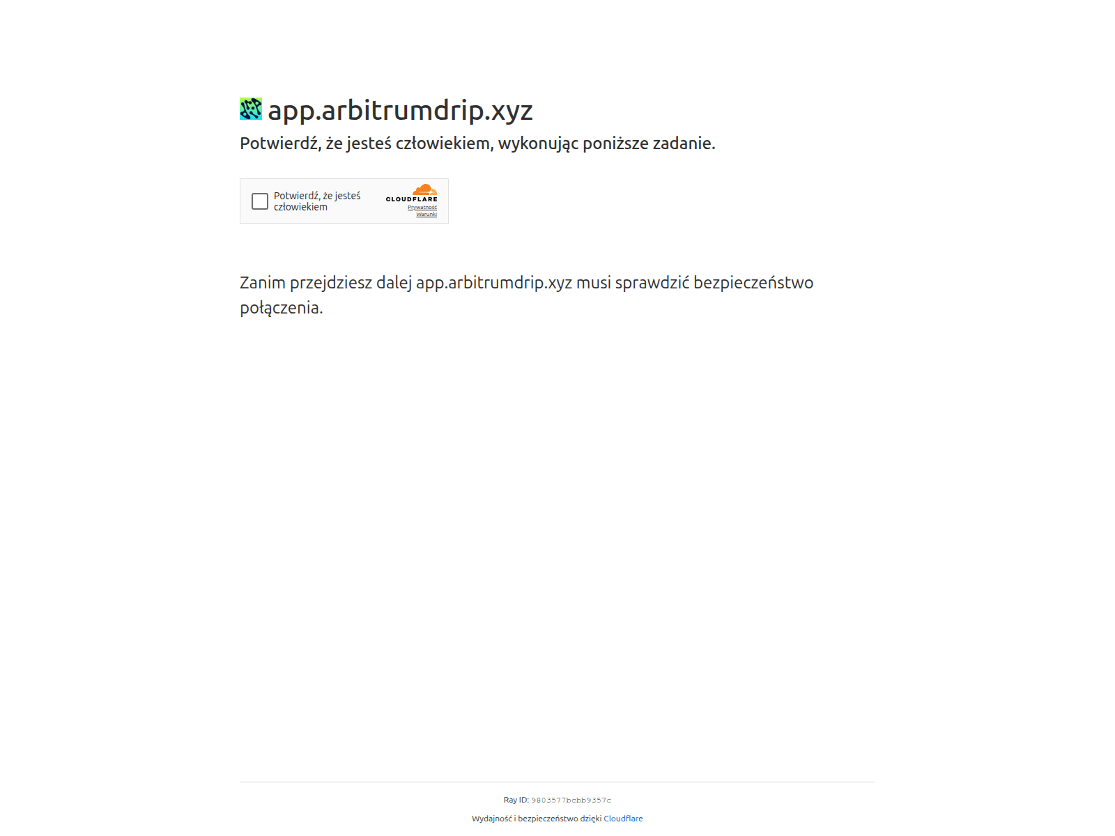 Screenshot of app.arbitrumdrip.xyz
