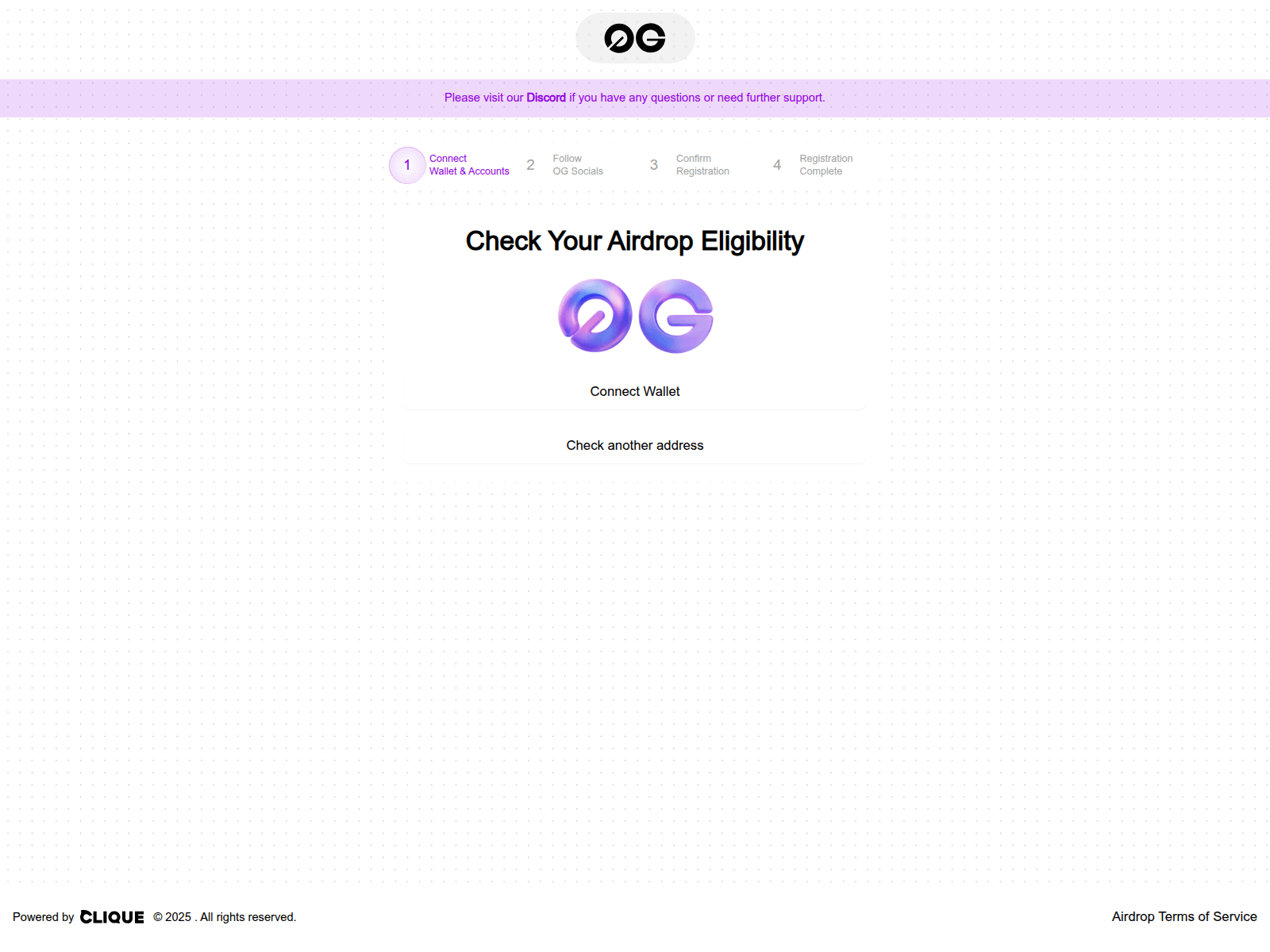 Screenshot of airdrop.0gfoundatlon.network
