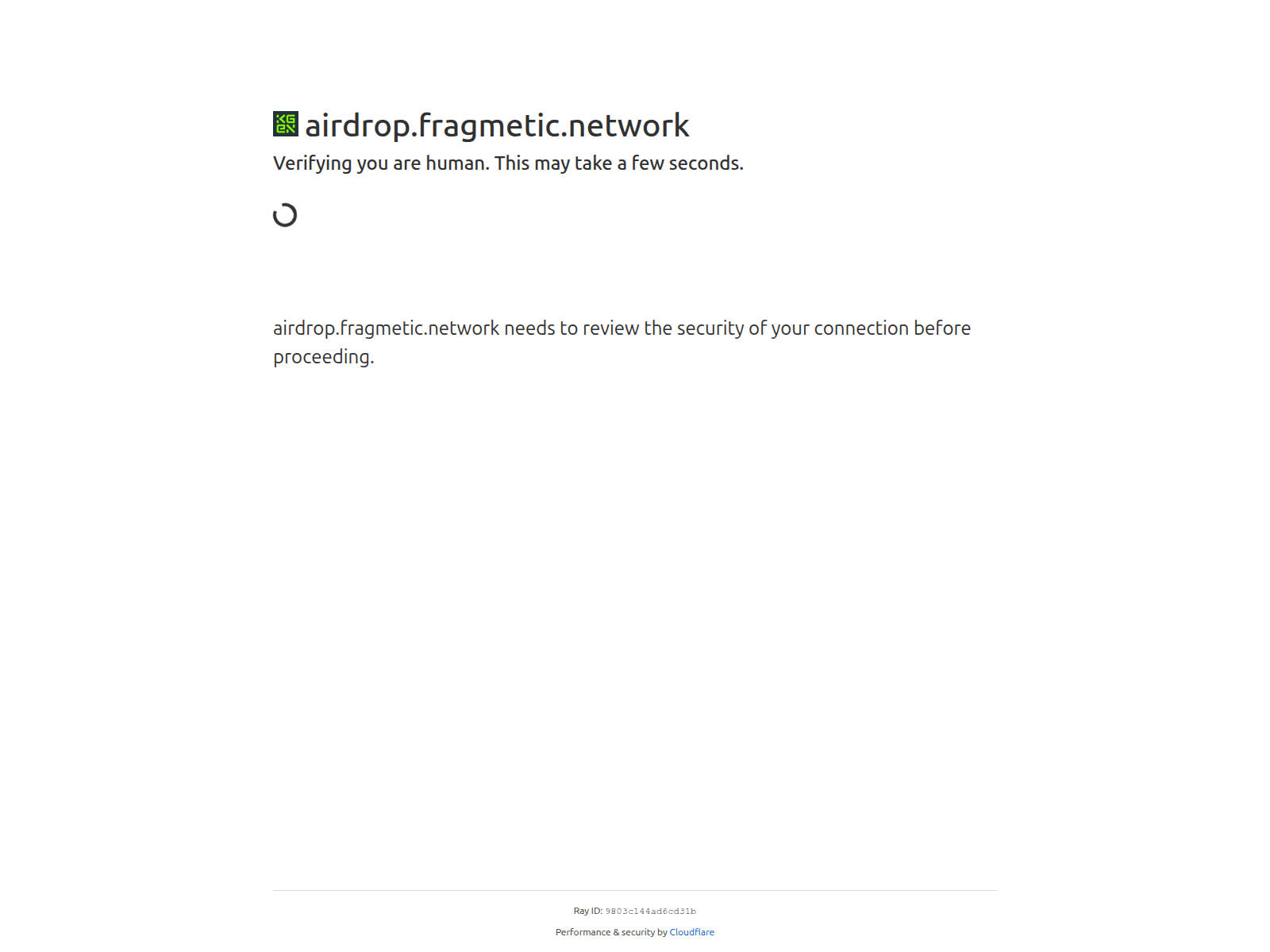 Screenshot of airdrop.fragmetic.network
