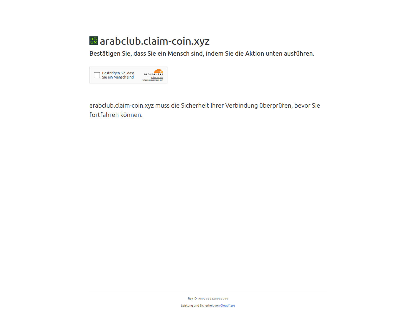 Screenshot of arabclub.claim-coin.xyz