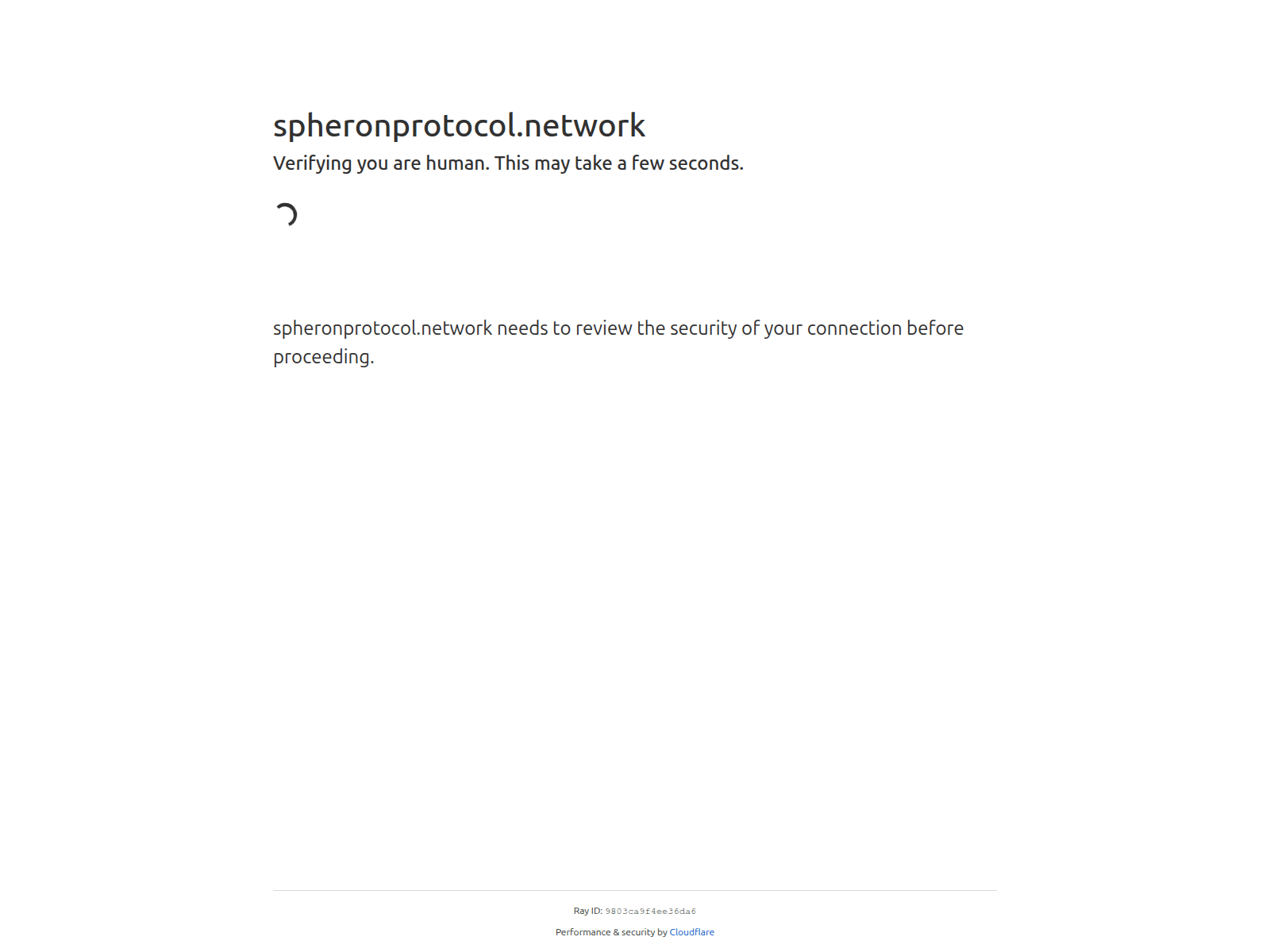 Screenshot of spheronprotocol.network