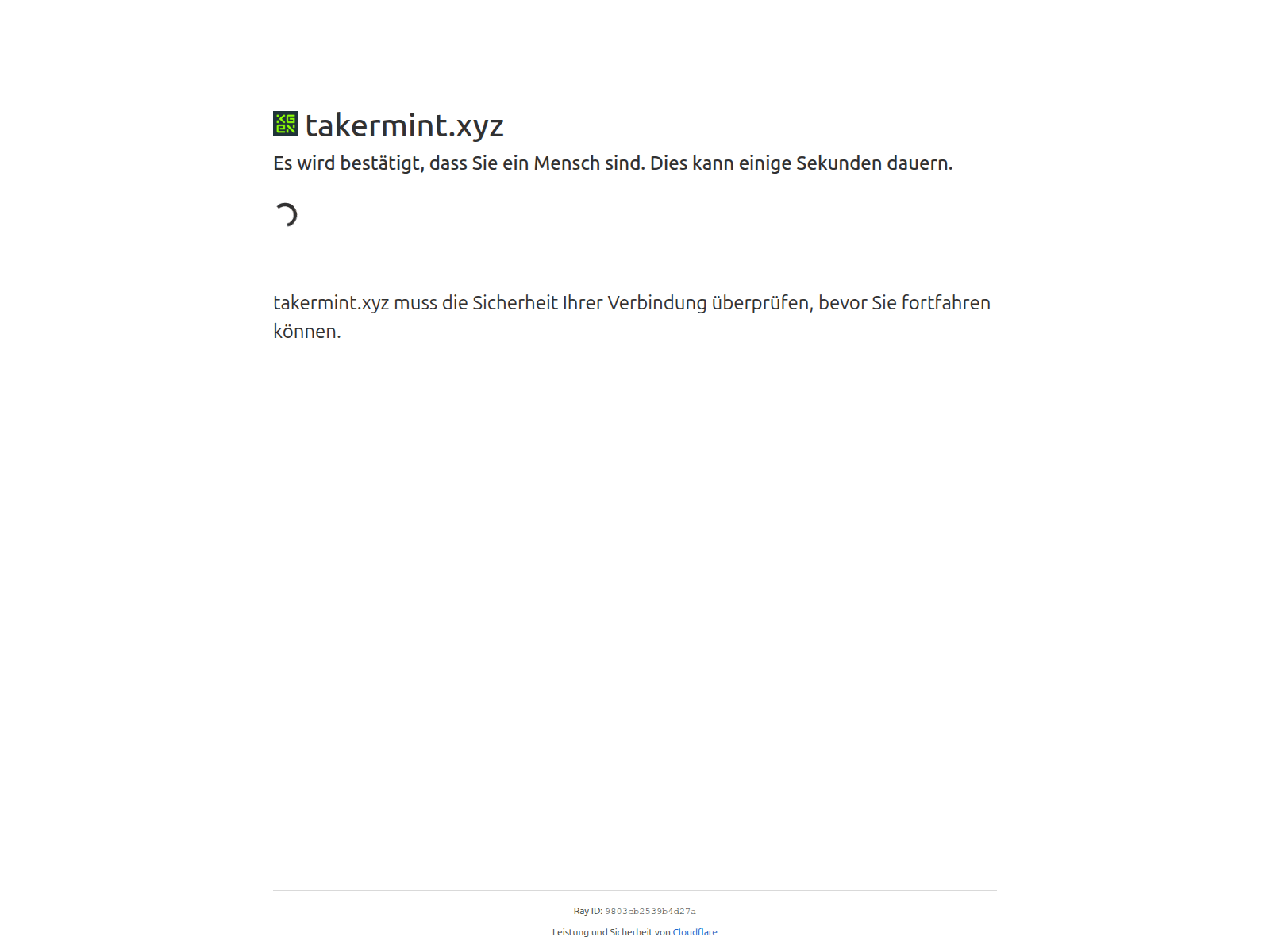 Screenshot of takermint.xyz