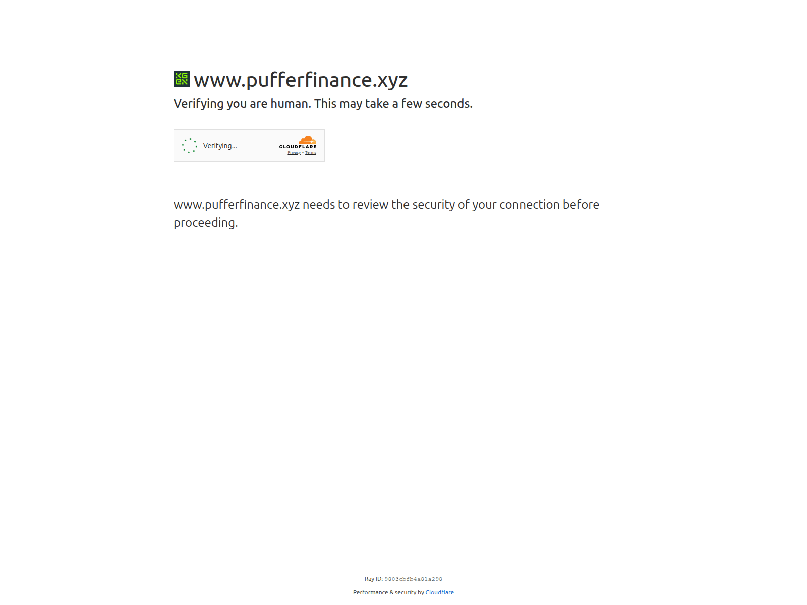 Screenshot of pufferfinance.xyz