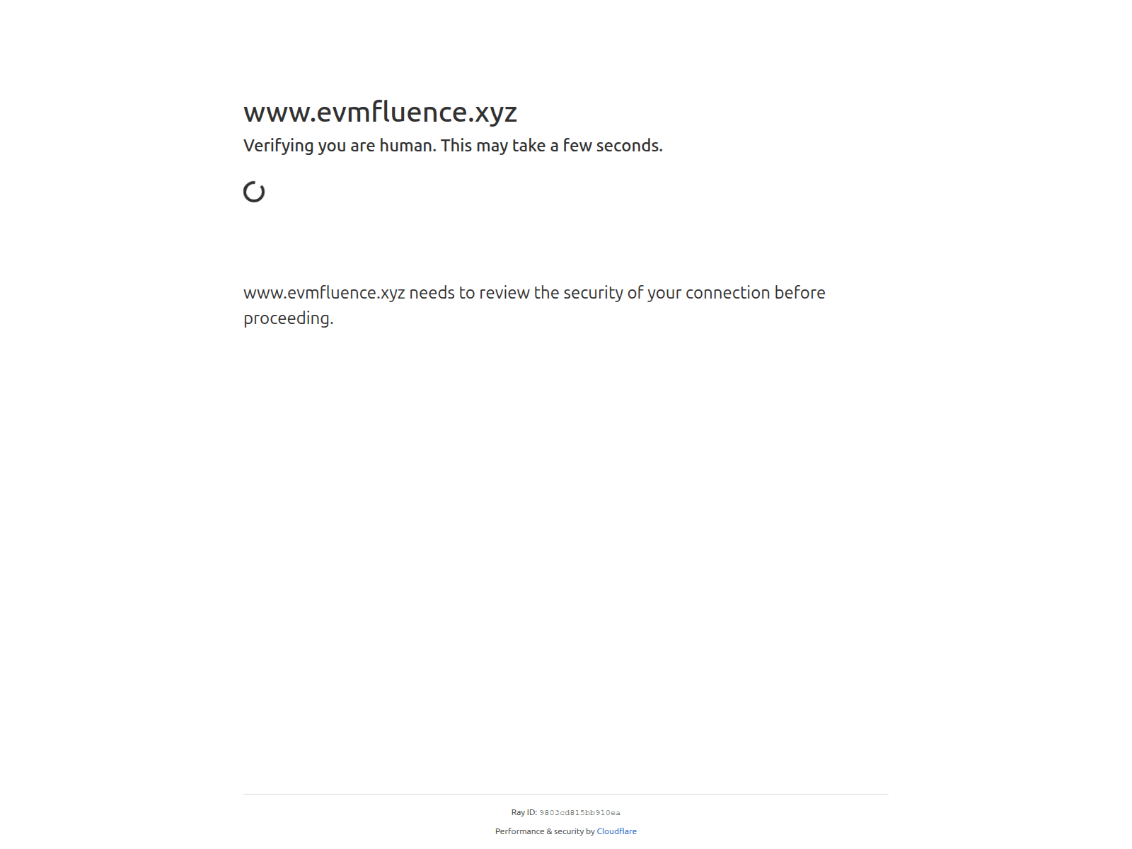 Screenshot of evmfluence.xyz