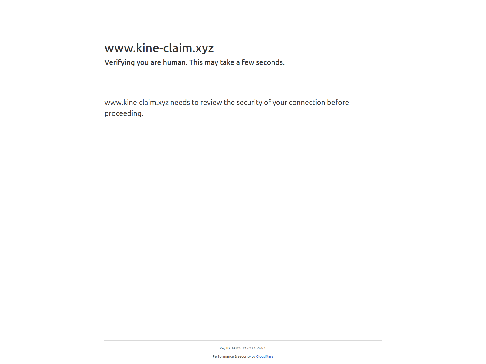Screenshot of www.kine-claim.xyz