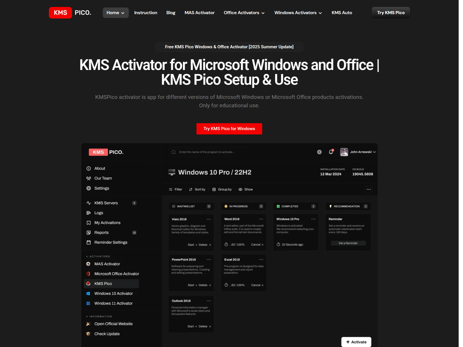 Screenshot of kms-full.io