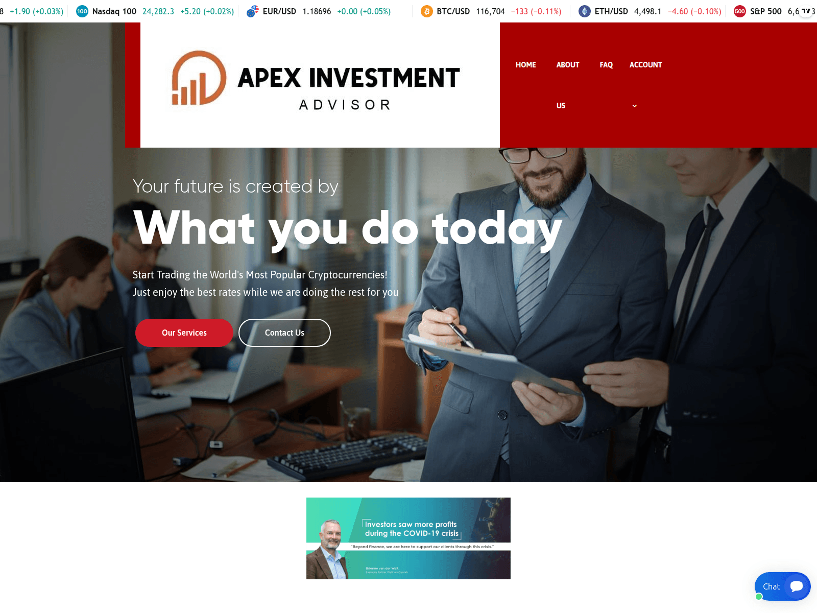 Screenshot of apex-advisors.pro