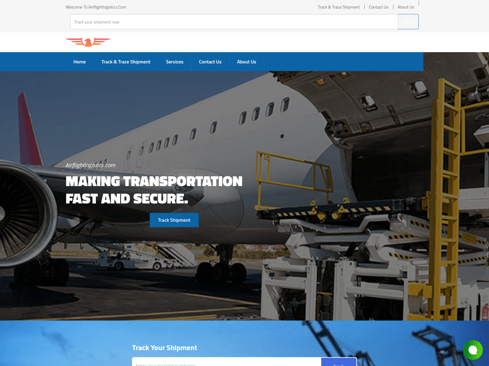 Screenshot of airflightlogistics.com