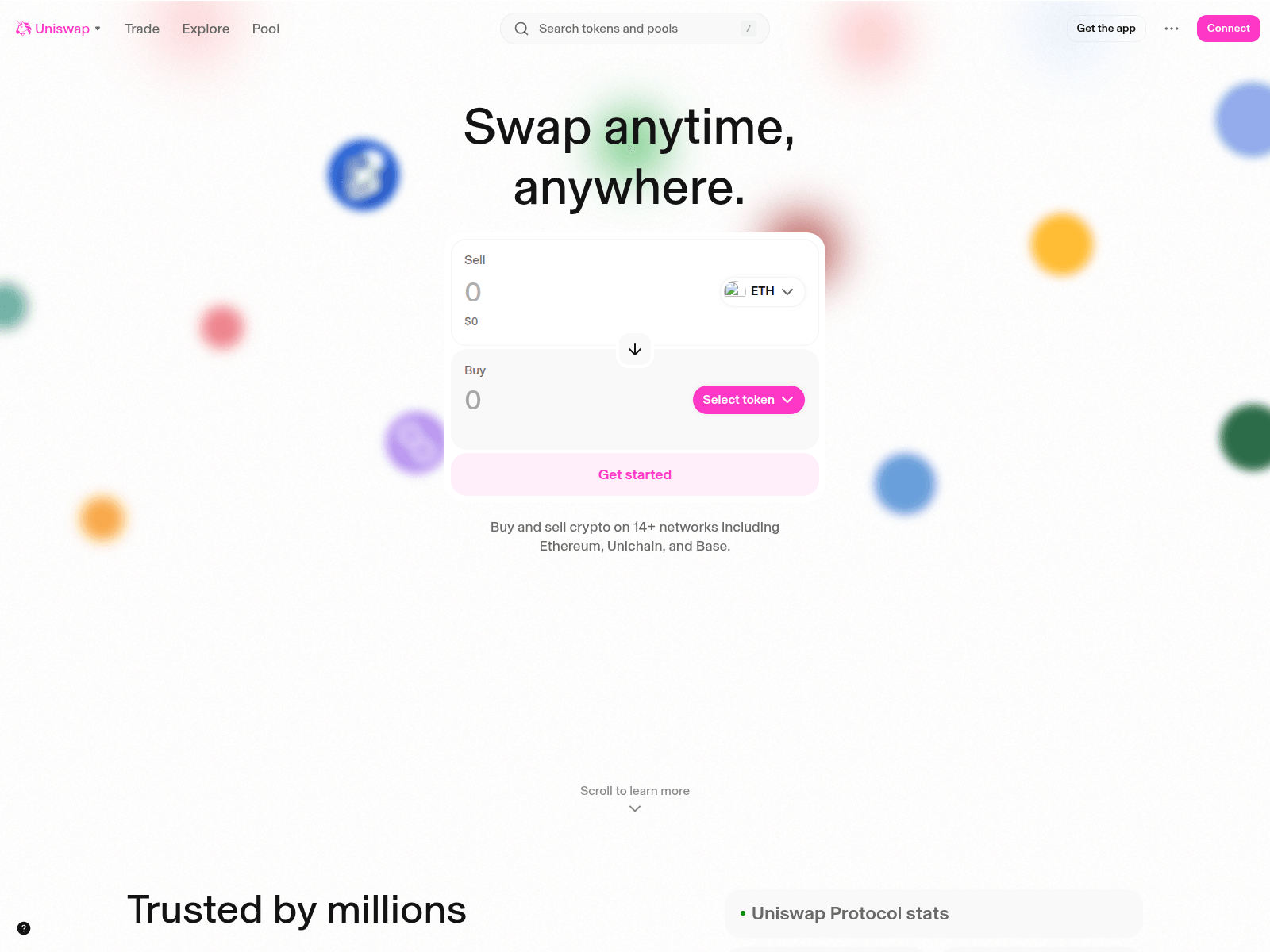 Screenshot of app.unisnwap.org