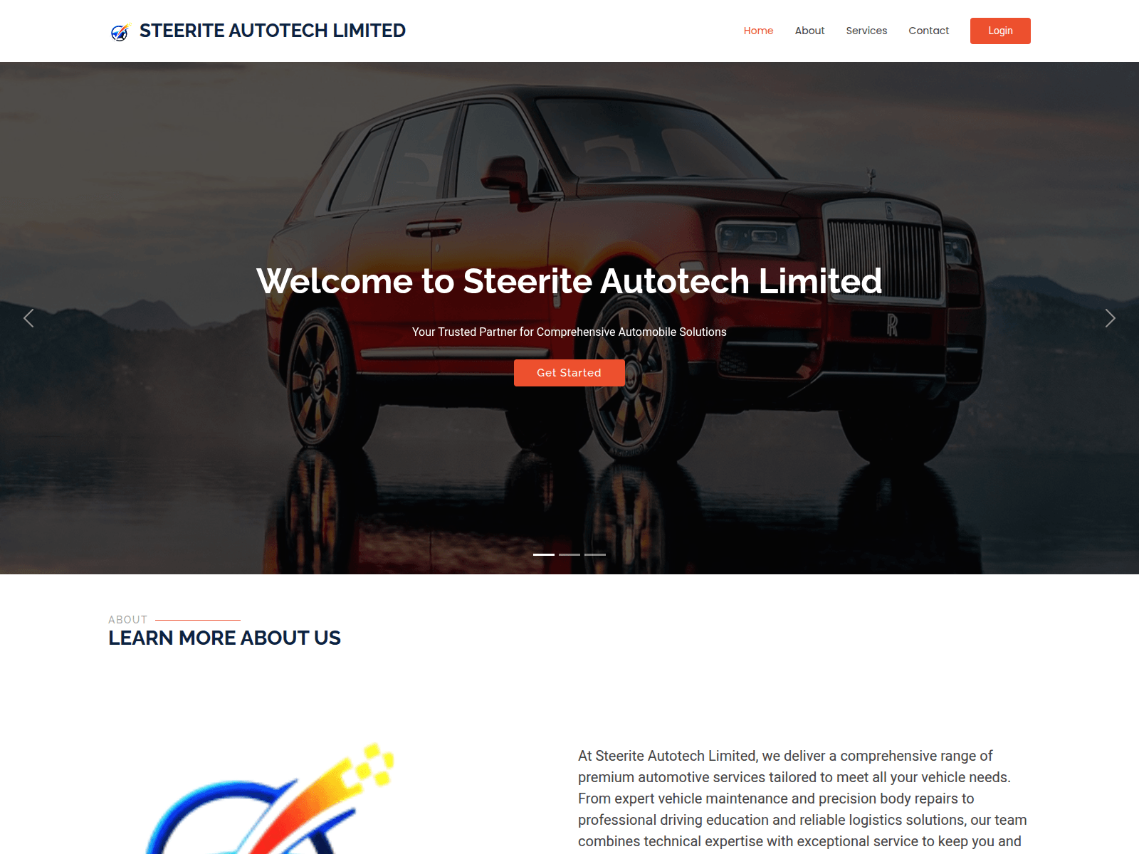 Screenshot of steeriteautotech.com