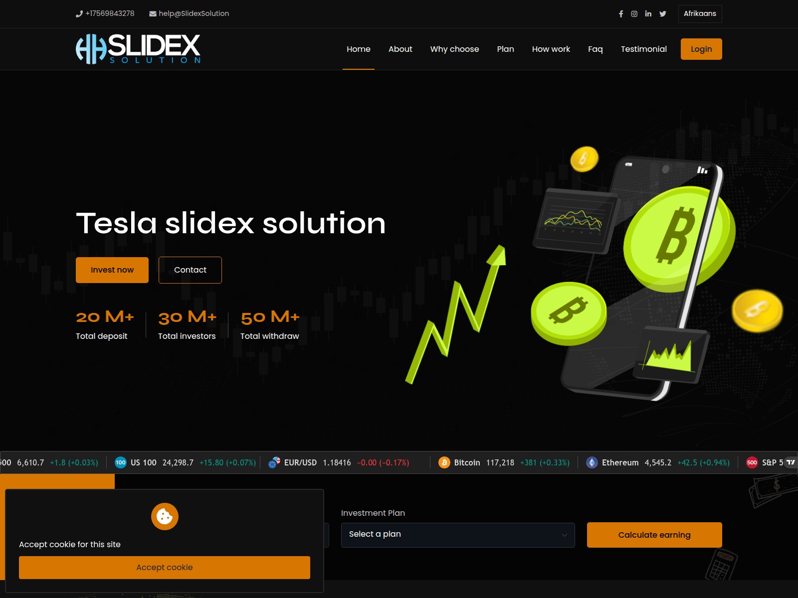 Screenshot of teslaslidex.xyz
