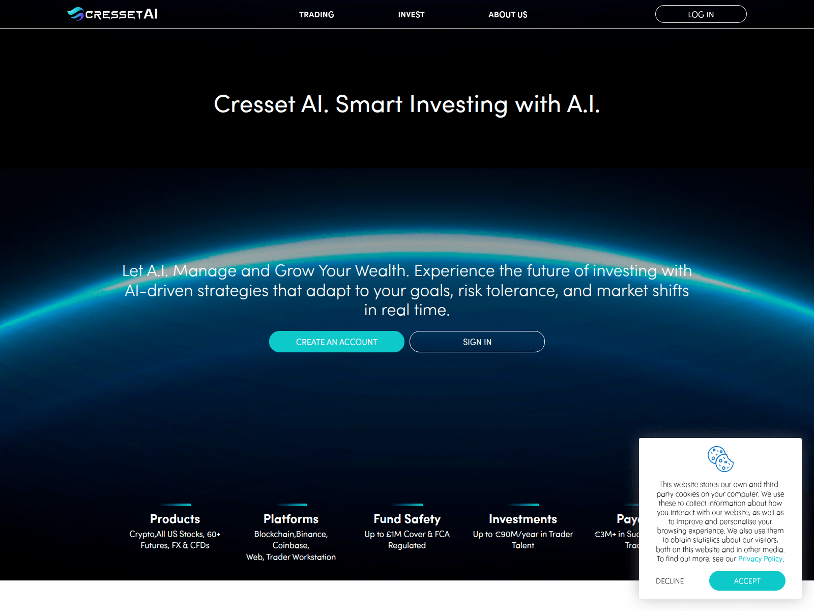 Screenshot of cresset-ai.com
