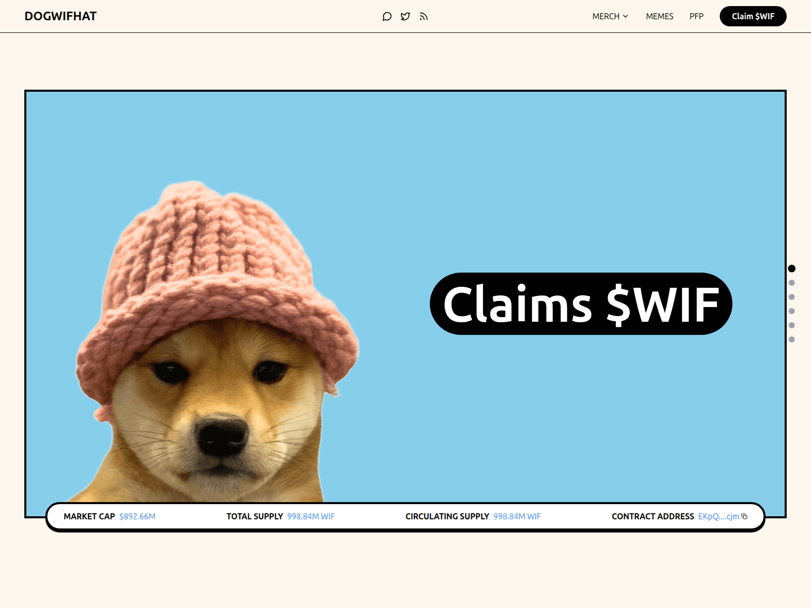 Screenshot of airdrop-dogwifhat.com