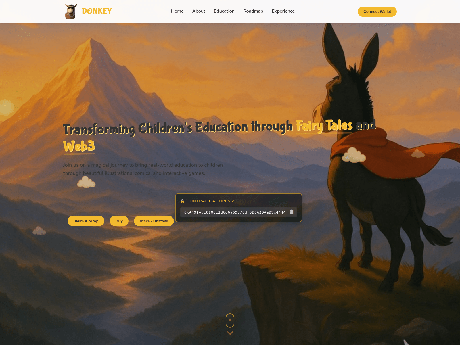Screenshot of www.donkeyfi.allchainx.xyz