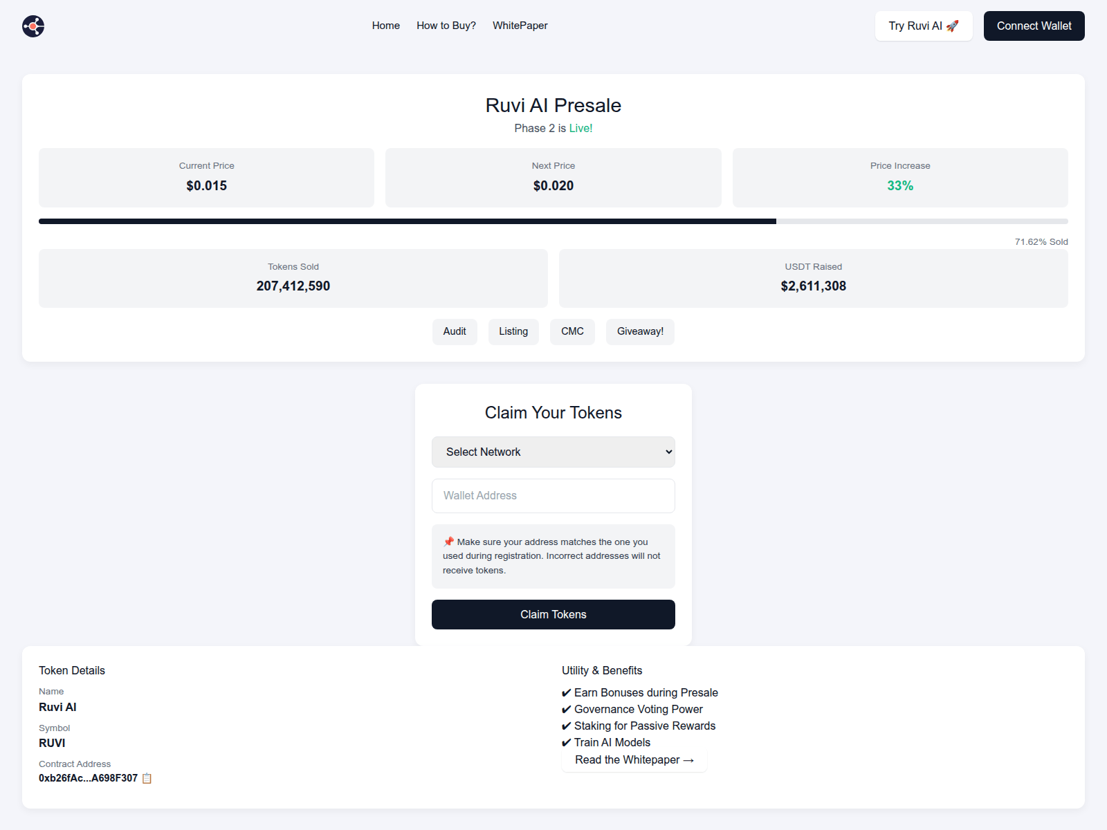 Screenshot of ruviai.info