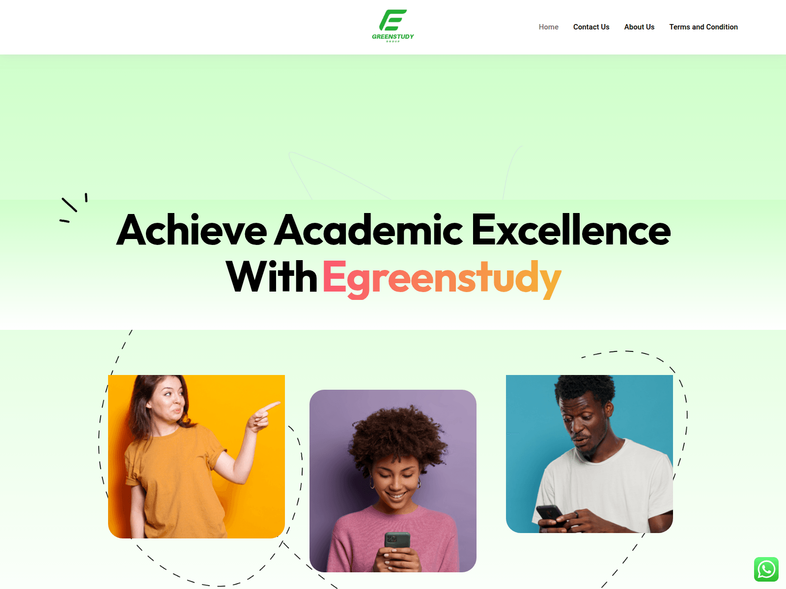 Screenshot of egreenstudy.com