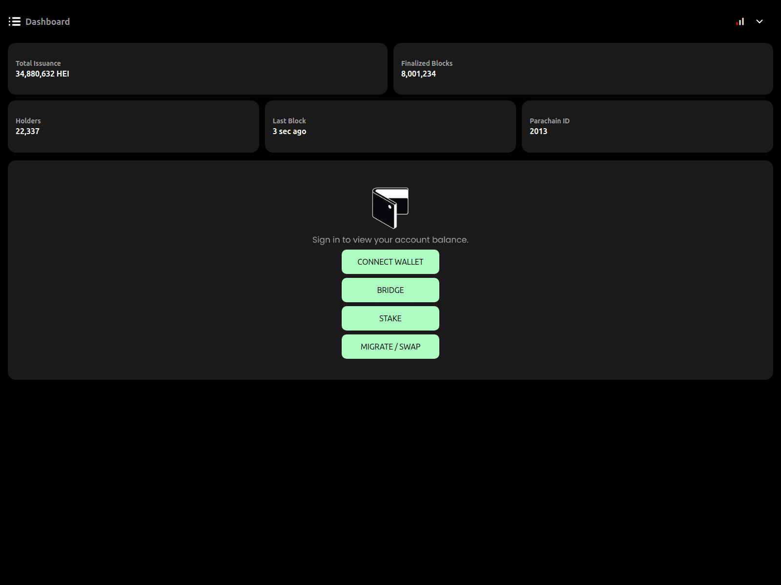 Screenshot of www.heima.appendchain.world