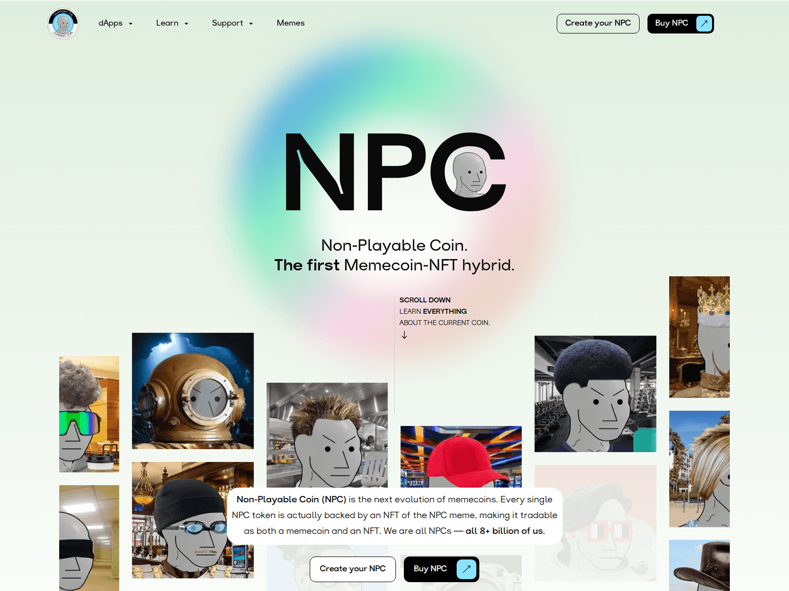 Screenshot of npc.hosicocatsolclaim.xyz