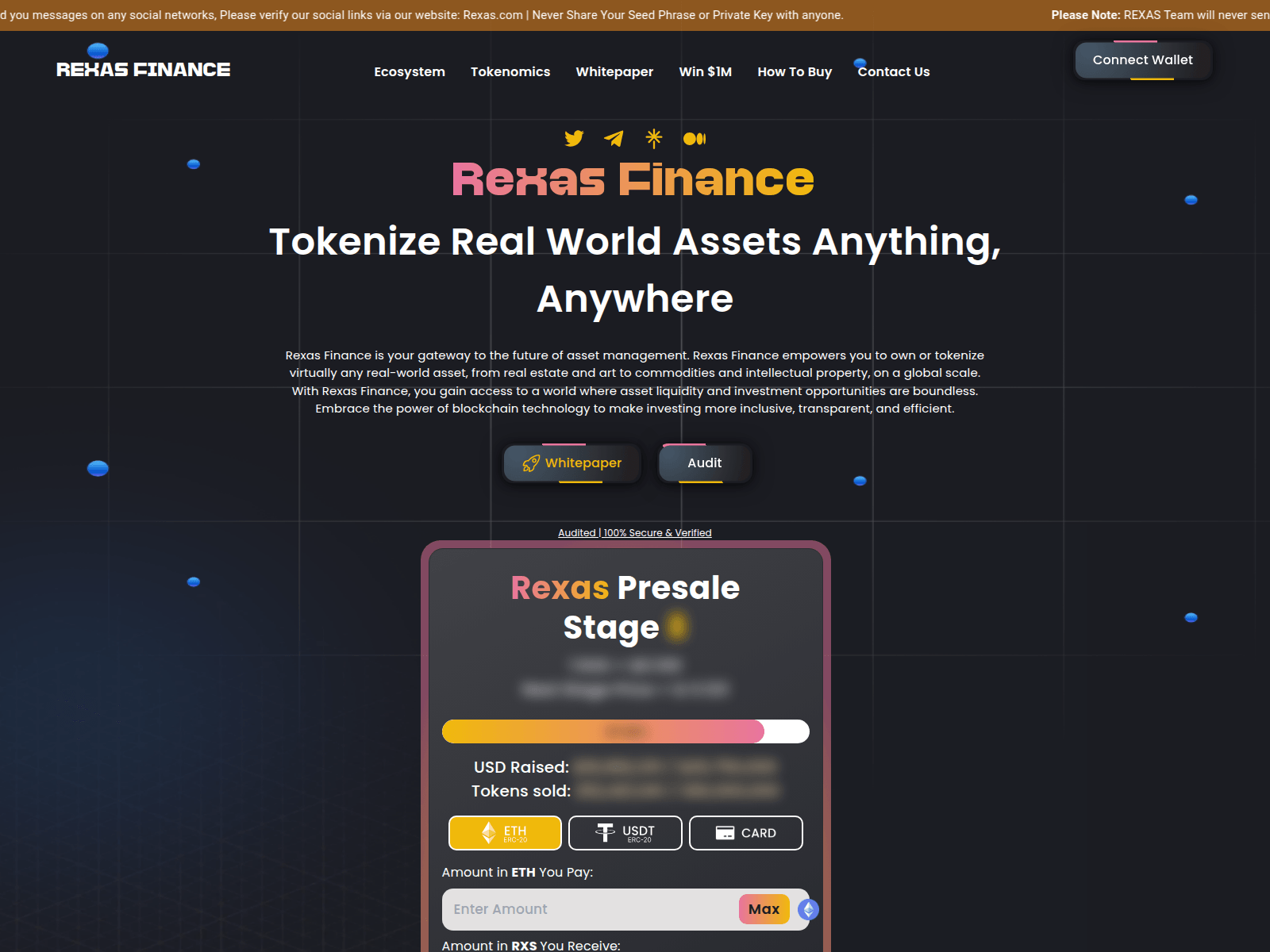 Screenshot of rexas-token.xyz